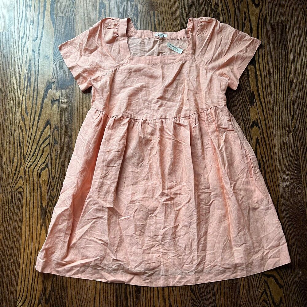 NWT - Madewell Linen-Blend Allie Mini Dress (1X)